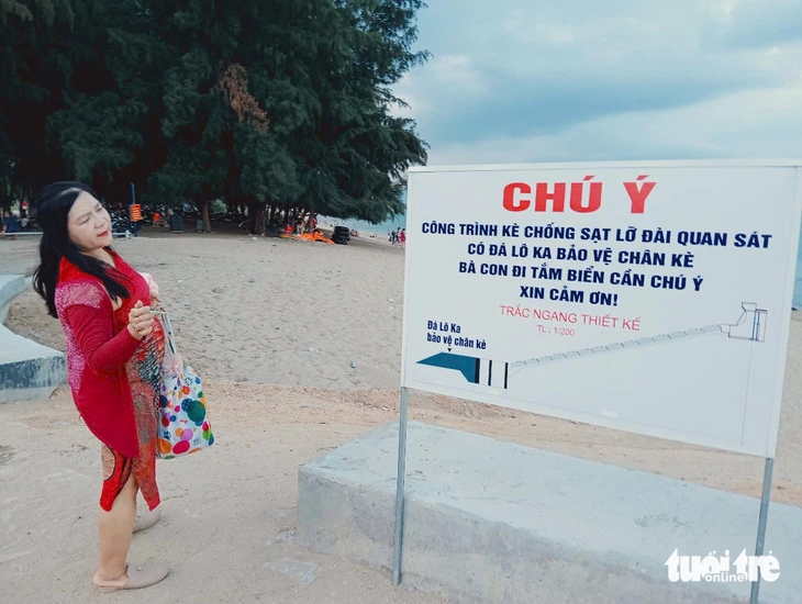 Đơn vị thi công để loạt đá tảng sắc bén ở bãi biển Bình Sơn - Ninh Chử- Ảnh 3. Ninh Chử - Ảnh 3.