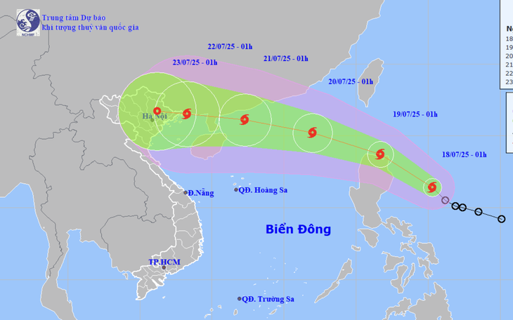 Dự báo rạng sáng mai bão Wipha vào Biển Đông, cường độ liên tục mạnh thêm - Ảnh 1.