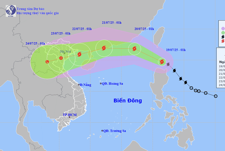 Sáng nay, bão Wipha sẽ vào Biển Đông và trở thành bão số 3, các tỉnh thành Bắc Bộ chịu ảnh hưởng  - Ảnh 1.