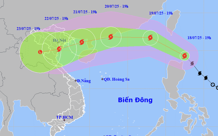 Bão Wipha vào Biển Đông, trở thành bão số 3 - Ảnh 1.