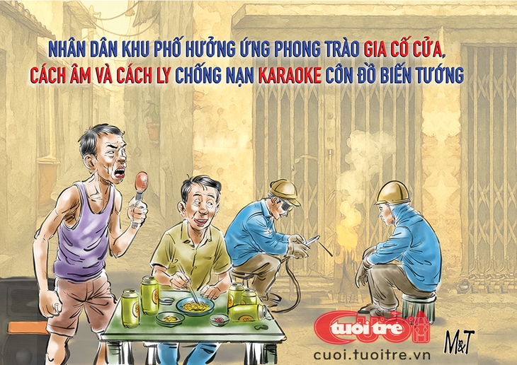 Dùng máy hàn 'phòng thủ' mấy ông hàng xóm đang hưng phấn - Ảnh 1.
