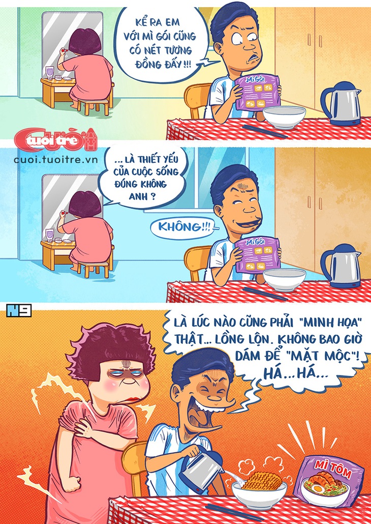 Vợ và mì tôm giống nhau ở phần trình bày bao bì - Ảnh 1.