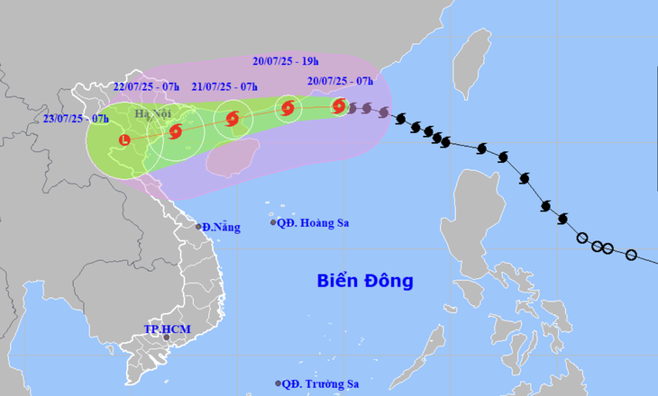 Bão số 3 đang cách Quảng Ninh khoảng 655km, từ mai miền Bắc mưa lớn - Ảnh 2.