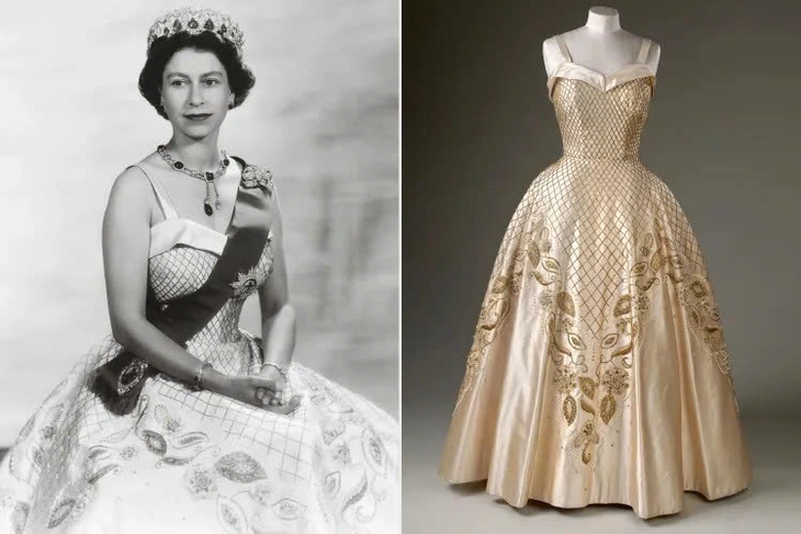 Triển lãm thời trang kỷ niệm 100 năm ngày sinh Nữ hoàng Elizabeth II - Ảnh 6.