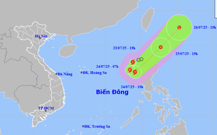 Áp thấp nhiệt đới mạnh lên thành bão Cỏ May - Ảnh 1.
