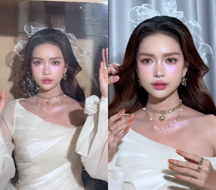 Hoa hậu Thanh Thủy và Ngọc Châu đu trend làm 'búp bê sống' - Ảnh 2.
