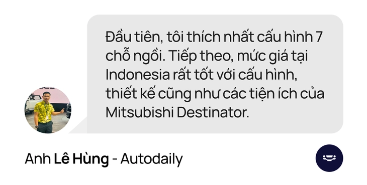 Thích, chưa thích gì trên Mitsubishi Destinator, đây là 10 câu trả lời kèm giá kỳ vọng của các KOL Việt đầu tiên được trải nghiệm trực tiếp từ Indonesia!- Ảnh 3. Mitsubishi Destinator - Ảnh 3.