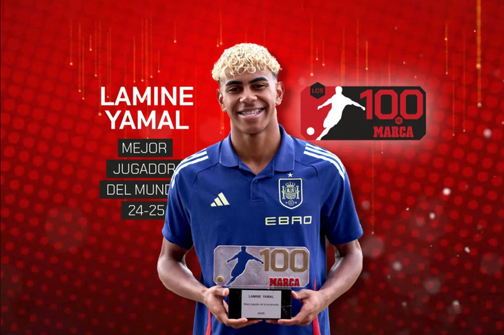 Lamine Yamal là tân vương của ‘Los 100 de MARCA’ - Ảnh 1.