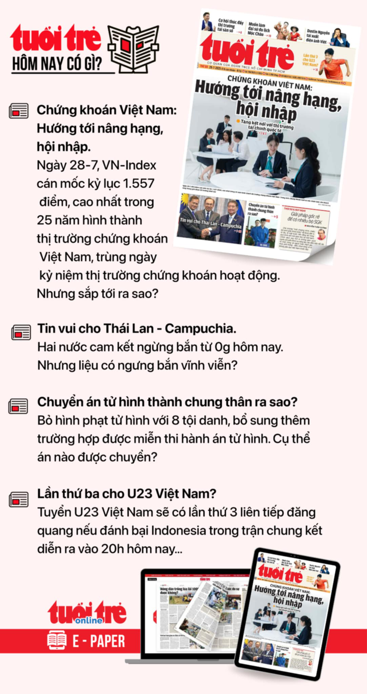 Tin tức sáng 29-7: Lộ diện cổ phiếu hút tiền phiên chứng khoán lập đỉnh; Ngân hàng cắt ngàn nhân sự - Ảnh 3.