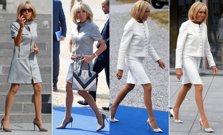 Đệ nhất phu nhân Pháp Brigitte Macron - Ảnh 6. Gu thời trang Đệ nhất phu nhân Pháp Brigitte Macron - Ảnh 6.