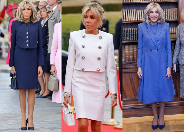 Đệ nhất phu nhân Pháp Brigitte Macron - Ảnh 4. Gu thời trang Đệ nhất phu nhân Pháp Brigitte Macron - Ảnh 4.