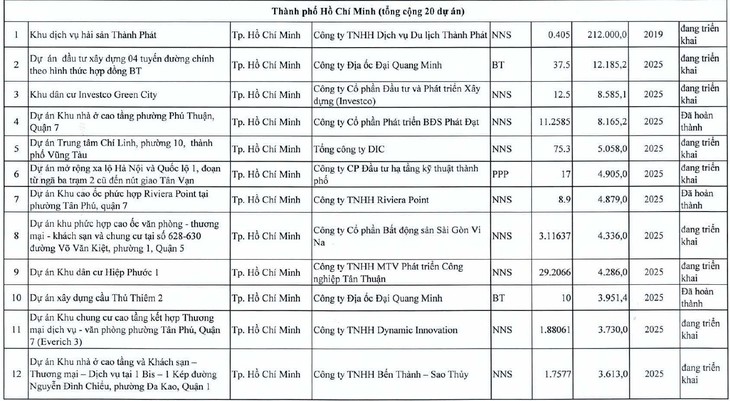 Thanh tra Chính phủ thanh tra nhiều dự án hạ tầng trong 20 dự án ở TP.HCM - Ảnh 2.