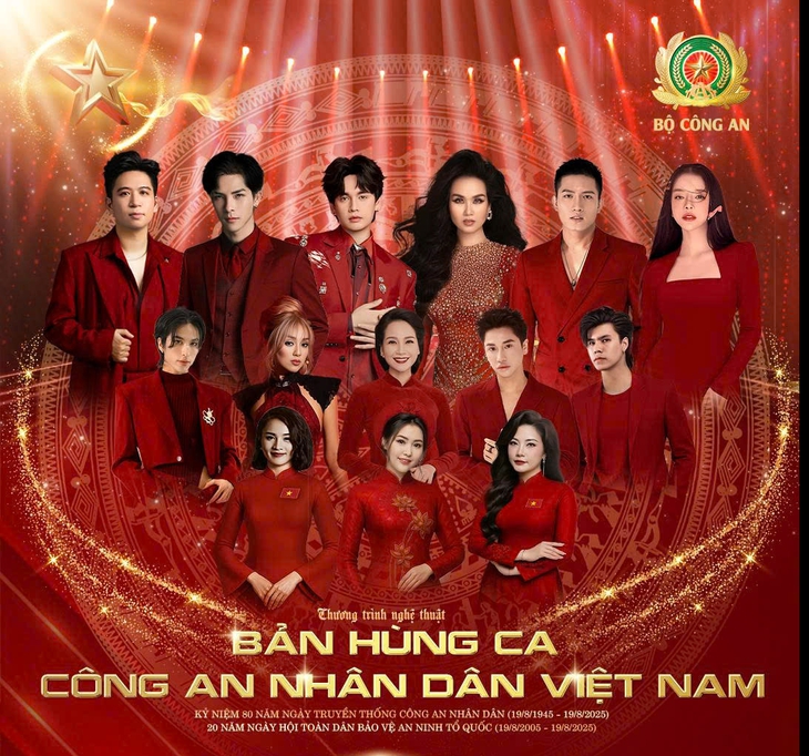 Anh trai Anh Tú, Võ Hạ Trâm hát cùng các 'ngôi sao' mặc sắc phục công an - Ảnh 1. Anh Tú, Võ Hạ Trâm hát cùng các 'ngôi sao' sắc phục công an - Ảnh 1.