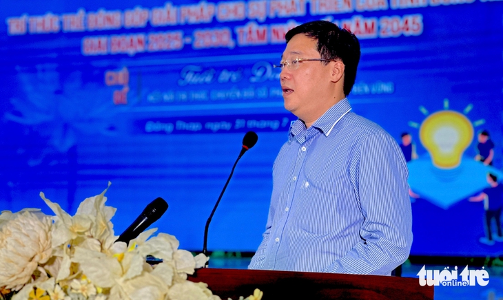 Bí thư Đồng Tháp mong muốn tỉnh là điểm đến của cộng đồng khoa học trẻ - Ảnh 1.