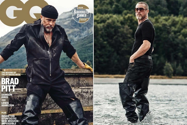 Brad Pitt 'nổi loạn' ở tuổi 61: Lột xác thời trang hay khủng hoảng phong cách tuổi trung niên? - Ảnh 7. Brad Pitt nổi loạn ở tuổi 61: Lột xác thời trang hay khủng hoảng phong cách tuổi trung niên? - Ảnh 7.