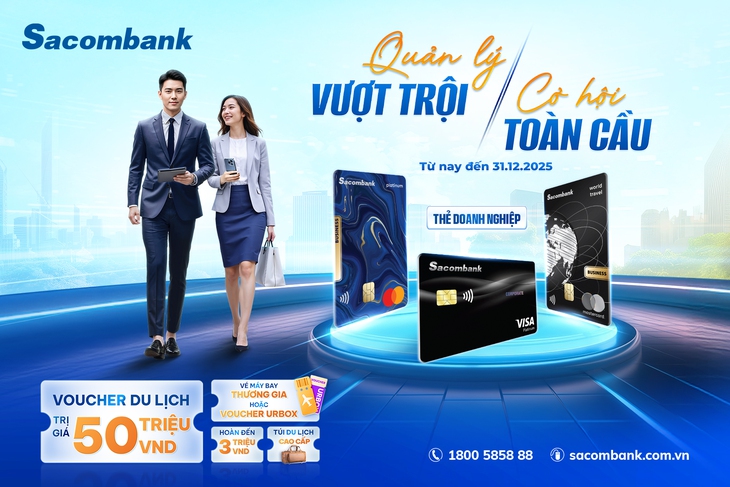 Sacombank đồng hành cùng doanh nghiệp dẫn đầu xu thế thanh toán không tiền mặt Sacombank đồng hành cùng doanh nghiệp dẫn đầu xu thế thanh toán không tiền mặt