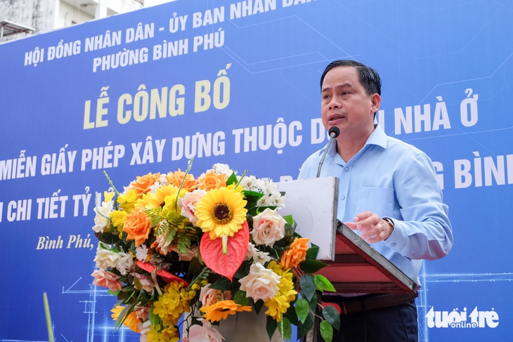 Phường Bình Phú, TP.HCM công bố khu vực miễn giấy phép xây dựng - Ảnh 1.