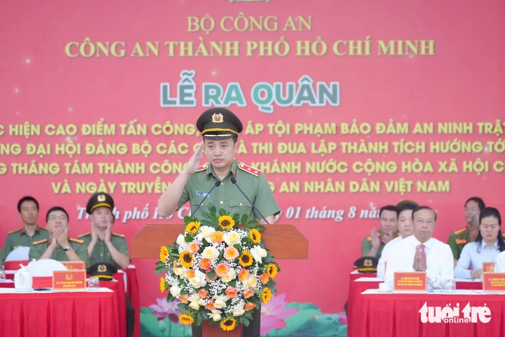 Giám đốc Công an TP.HCM yêu cầu toàn bộ lực lượng đạt và vượt 5 chỉ tiêu đợt cao điểm - Ảnh 1.