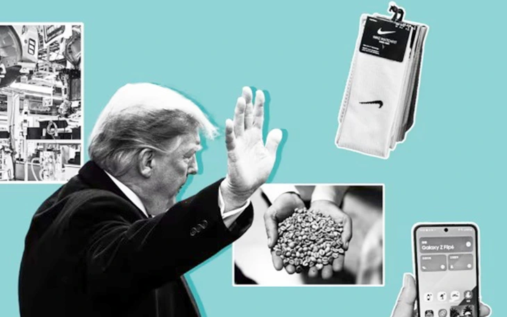 5 mặt hàng sẽ bị ảnh hưởng bởi mức thuế mới của ông Trump, có cà phê và áo Việt Nam - Ảnh 2.