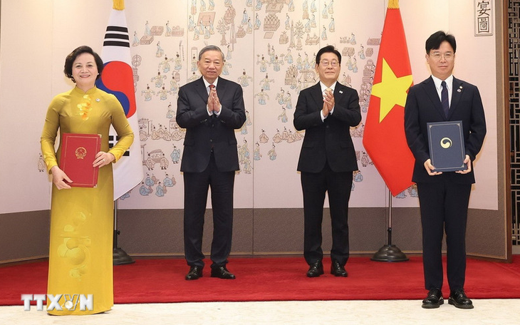 Tổng Bí thư Tô Lâm hội đàm với Tổng thống Hàn Quốc Lee Jae Myung - Ảnh 5.
