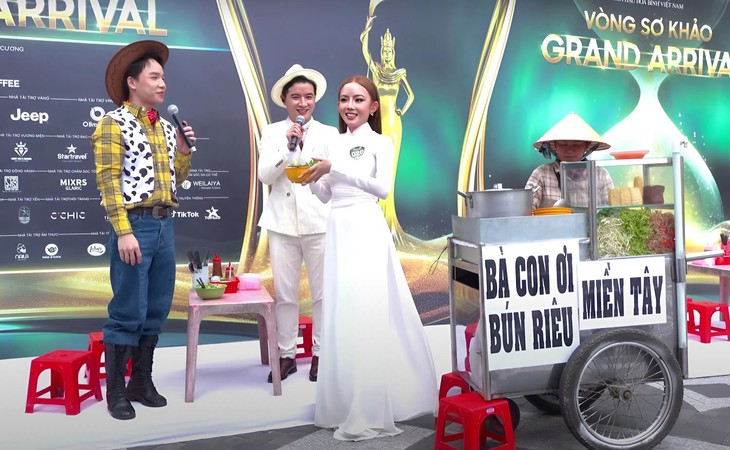 Thí sinh Miss Grand Việt Nam 2025 tung chiêu 'chào sân' hài hước - Ảnh 3.