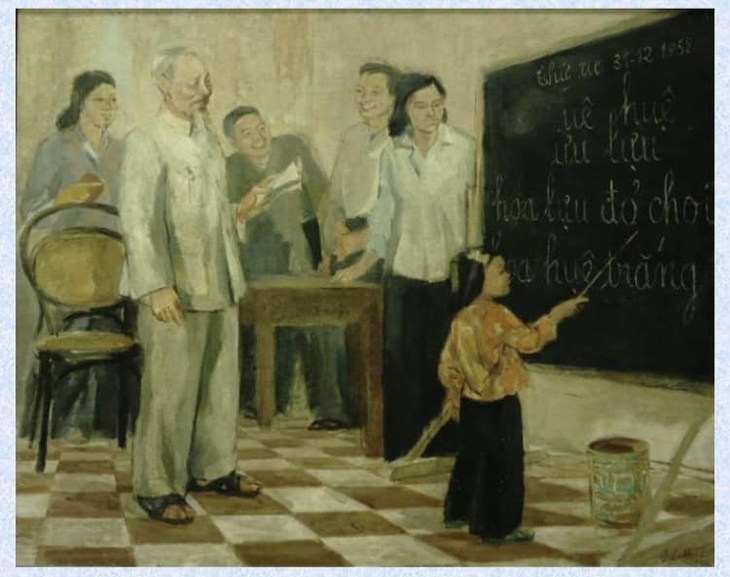 Nhớ Đỗ Hữu Huề, người say mê vẽ Bác Hồ thăm lớp vỡ lòng - Ảnh 3. Nhớ Đỗ Hữu Huề, người vẽ Bác Hồ thăm lớp vỡ lòng - Ảnh 3.