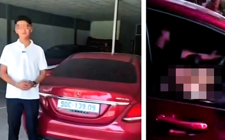 Sở Văn hóa kiểm tra clip lộ 'cảnh nóng' trên xe Mercedes ở Ninh Bình - Ảnh 1. xe Mercedes - Ảnh 1.