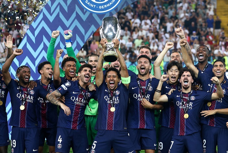 PSG đoạt Siêu cúp châu Âu sau khi 'chấp' Tottenham 2 bàn - Ảnh 1.