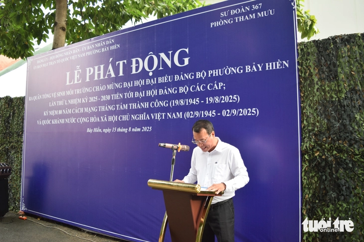 Phường Bảy Hiền ra quân tổng vệ sinh mừng đại hội Đảng các cấp - Ảnh 2.
