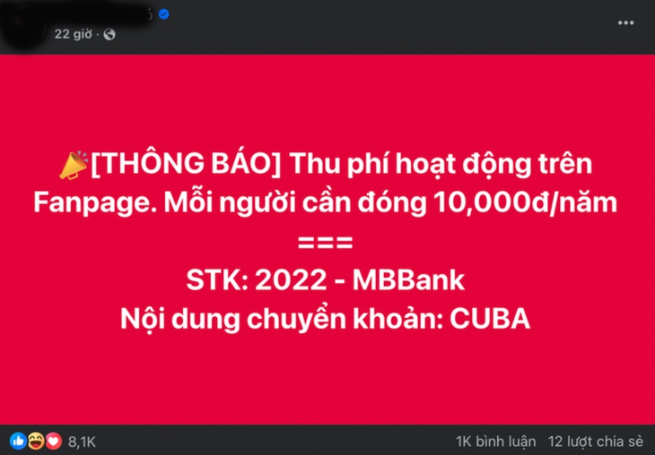 Lan tỏa trào lưu 'thu phí hoạt động' để ủng hộ Cuba - Ảnh 1.