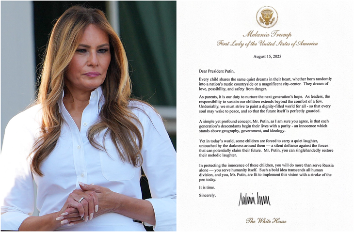 Ông Trump công bố nội dung bức thư bà Melania gửi ông Putin - Ảnh 1. Trump - Ảnh 1.