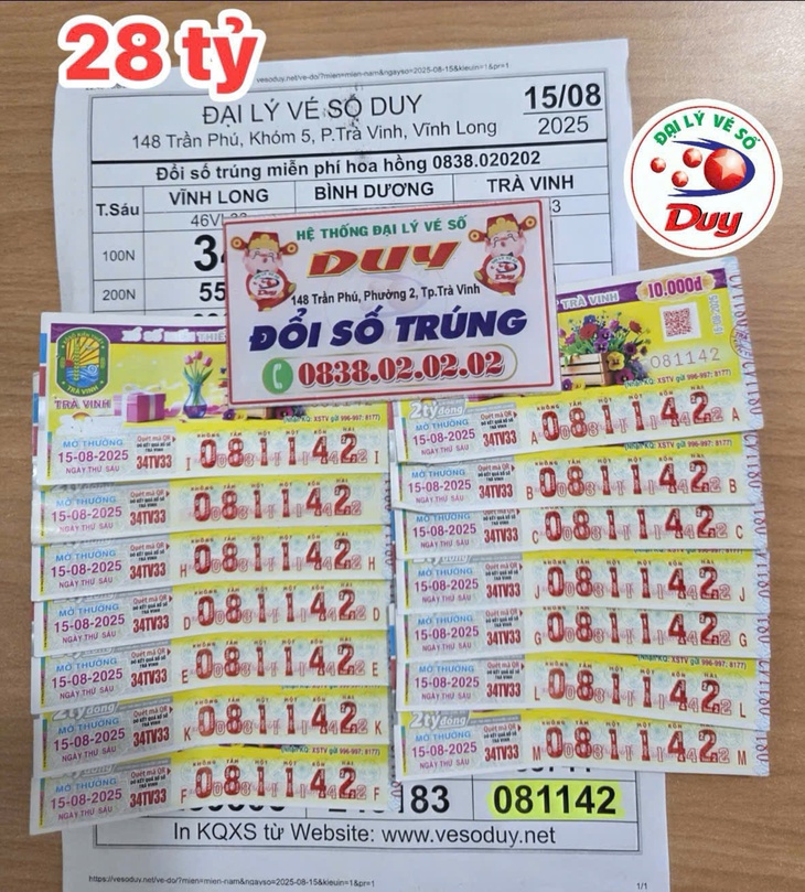 Một phụ nữ ở TP.HCM trúng 14 tờ độc đắc khi đi công tác ở miền Tây - Ảnh 1.