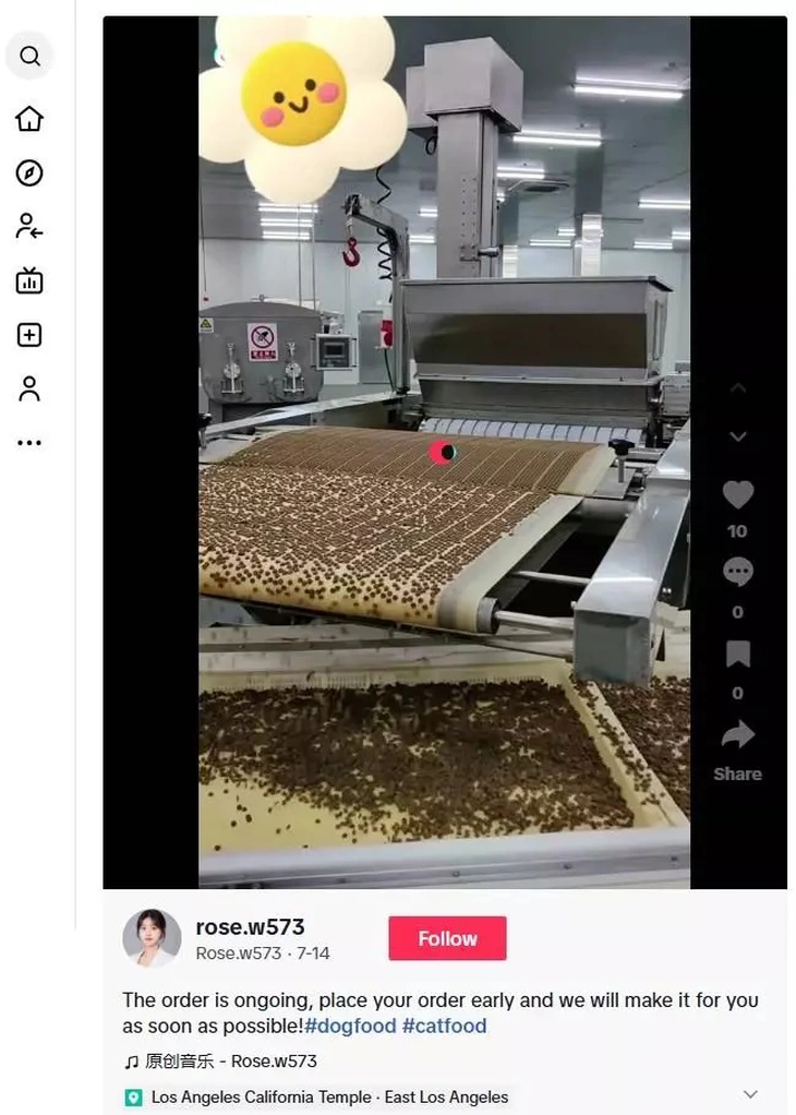 Thực hư video quay cảnh sản xuất thức ăn cho chó từ bìa carton? - Ảnh 2.