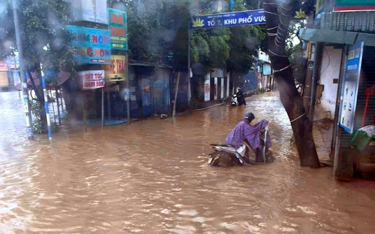Nhiều khu dân cư ở Đồng Nai bị ngập lụt, nước tràn qua quốc lộ 1 - Ảnh 5.