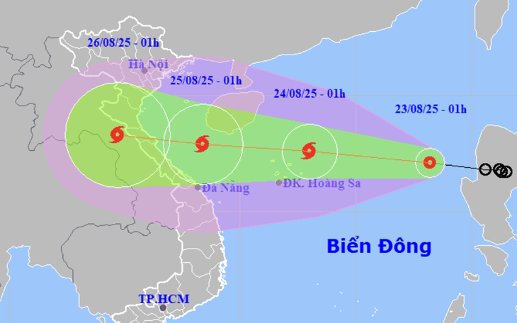 Bão số 5 vừa hình thành, dự báo bão đi nhanh, gió có thể đạt cấp 12, giật cấp 15 trước khi đổ bộ - Ảnh 2.