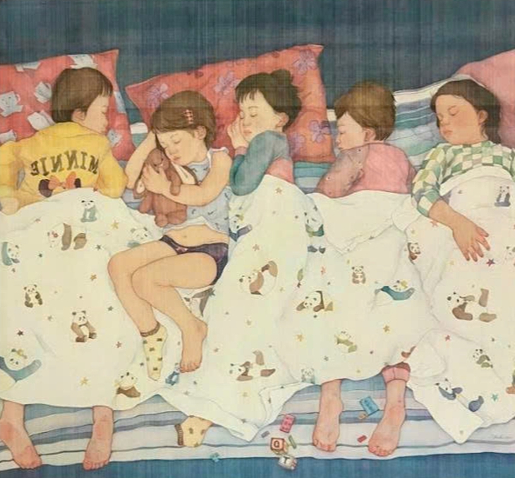 - Ảnh 2. tranh lụa - Ảnh 3.
