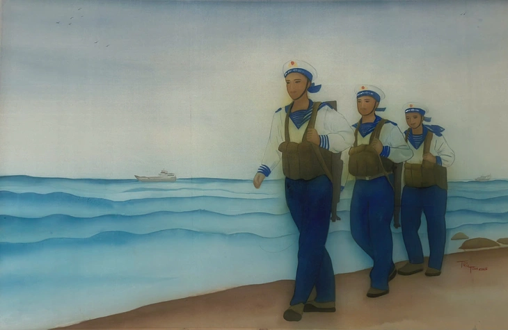 Hơn 100 họa sĩ yêu tranh lụa hội ngộ trong triển lãm Mỹ thuật 'Lụa' - Ảnh 10. tranh lụa - Ảnh 10.