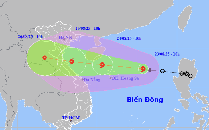 Từ ngày 24 đến 26-8, TP.HCM và Nam Bộ mưa to do ảnh hưởng xa bão số 5 - Ảnh 2.