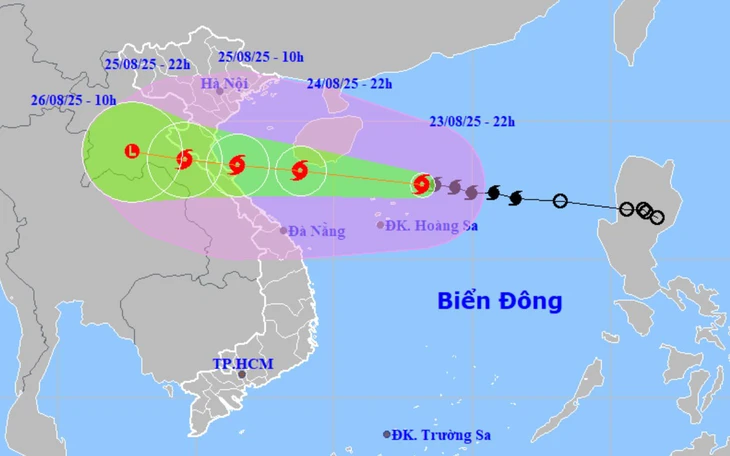 Hôm nay, bão số 5 có thể mạnh lên cấp 12-13, bắt đầu gây mưa đặc biệt lớn - Ảnh 1.