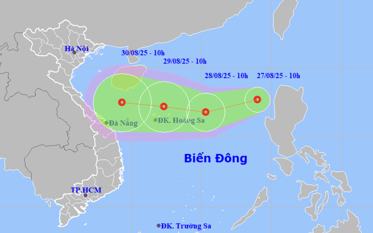 Áp thấp nhiệt đới khả năng ảnh hưởng miền Trung, từ Huế trở ra Bắc Bộ mưa lớn hai ngày  - Ảnh 3.