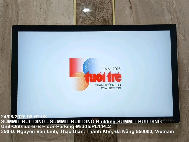 Logo kỷ niệm 50 năm thành lập báo Tuổi Trẻ có mặt ở các tòa nhà tại Hà Nội, TP.HCM, Đà Nẵng - Ảnh 8. báo Tuổi Trẻ - Ảnh 8.