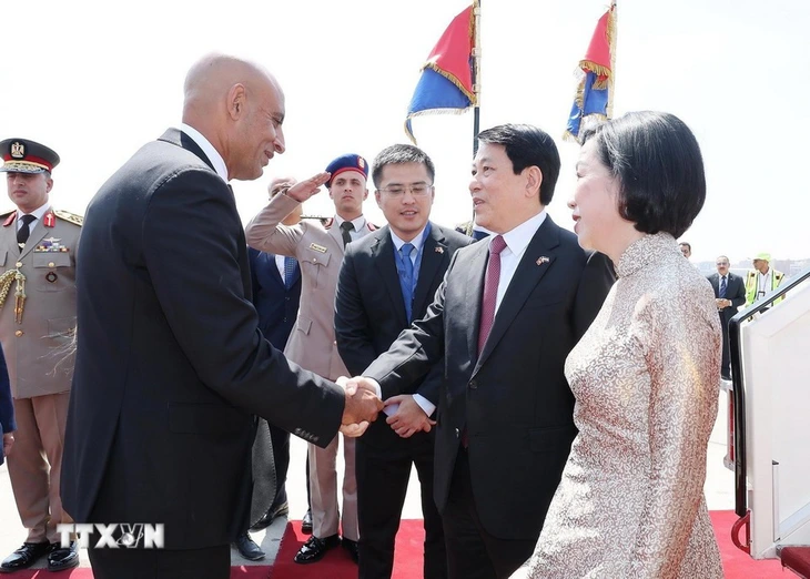 Chủ tịch nước Lương Cường bắt đầu chuyến thăm cấp Nhà nước Cộng hòa Ai Cập - Ảnh 2. Chủ tịch nước Lương Cường bắt đầu chuyến thăm cấp Nhà nước Cộng hòa Ai Cập - Ảnh 2.