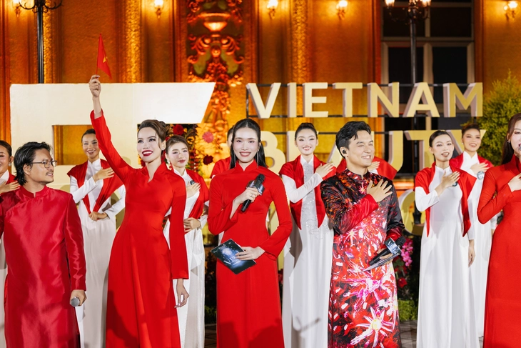 Hơn 50 hoa hậu, á hậu, người đẹp hát ‘Giai điệu tự hào’ mừng Quốc khánh 2-9 - Ảnh 1. quốc khánh 2-9 - Ảnh 1.