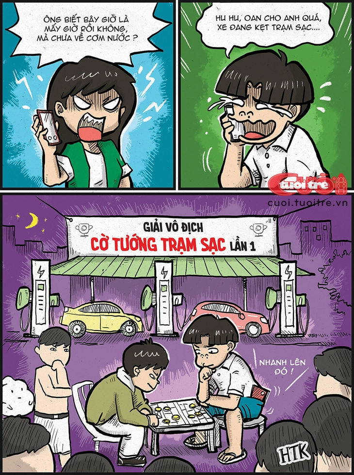 Giải vô địch cờ tướng trạm sạc xe điện - Ảnh 1.