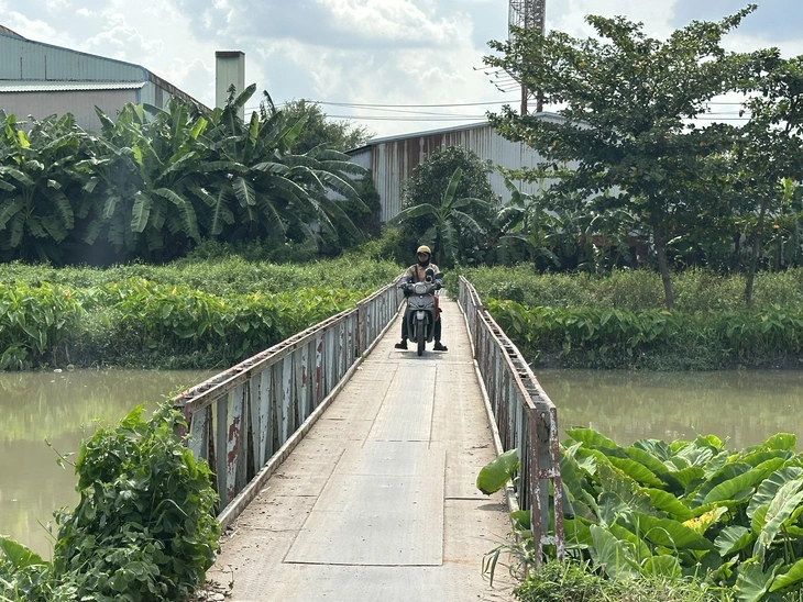 Cầu dân sinh bắc qua rạch Ông Bố, TP.HCM bị cuốn trôi sau cơn mưa - Ảnh 3. Cầu dân sinh ở TP.HCM bị cuốn trôi sau mưa - Ảnh 3.