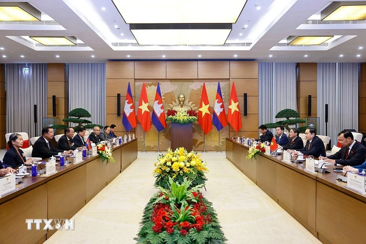 Chủ tịch Quốc hội Trần Thanh Mẫn tiếp Chủ tịch Thượng viện Vương quốc Campuchia Hun Sen - Ảnh 3. Hun Sen - Ảnh 3.