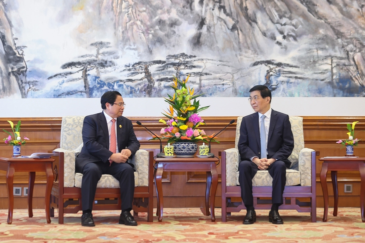 Thủ tướng Phạm Minh Chính hội kiến Chủ tịch Chính hiệp toàn quốc Trung Quốc Vương Hộ Ninh - Ảnh 2. Thủ tướng Phạm Minh Chính - Ảnh 2.