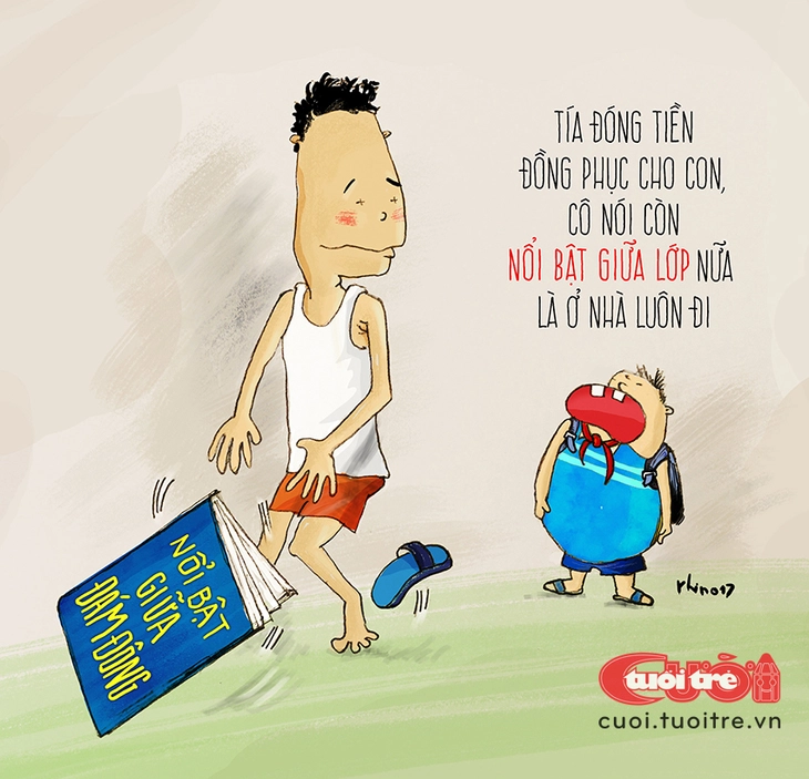 Tía mua đồng phục đi, đừng để con nổi bật giữa đám đông - Ảnh 1.