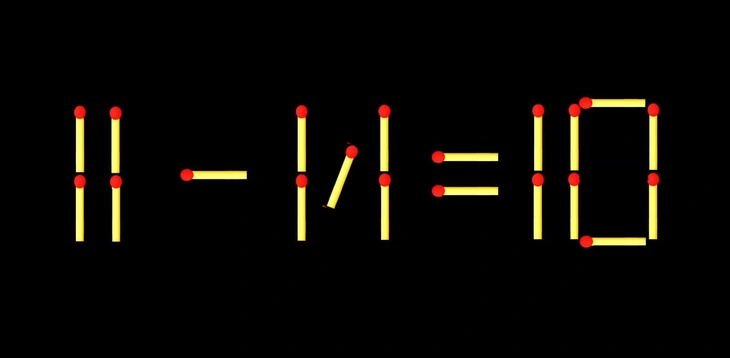 Thử tài IQ: Di chuyển một que diêm để 11-11=18 thành phép tính đúng - Ảnh 2.