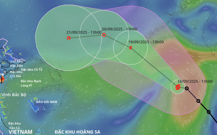 Thời tiết hôm nay 19-9: Bão số 8 gây mưa gió trên Biển Đông, đất liền mưa rào - Ảnh 2.